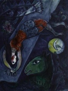 Le cirque bleu, Marc Chagall