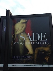 Affiche de l'exposition "Sade, attaquer le soleil", Musée d'Orsay